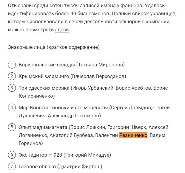 Резниченко Валентин Михайлович полное досье компромат