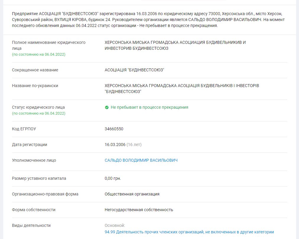 Сальдо Владимир Васильевич полное досье компромат