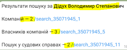 Дидух Владимир Степанович полное досье компромат