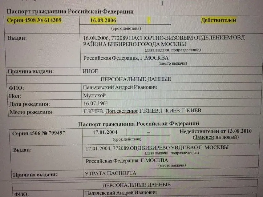 Пальчевский Андрей Иванович полное досье компромат Пальчевский Андрей Иванович полное досье компромат