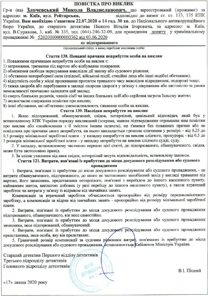 Злочевский Николай Владиславович полное досье компромат